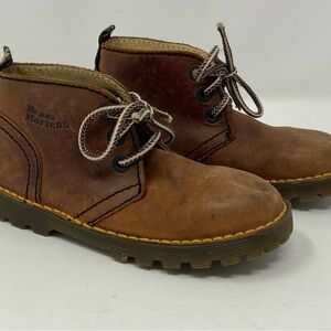 Dr. Martens Brown Leather Low Ankle Crazy Horse Chukka Boots Doc Kids Size 12